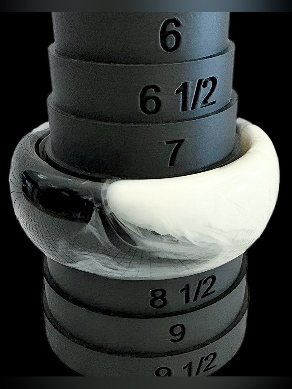 Kenilworth Black and White Chunky Bangle Bracelet